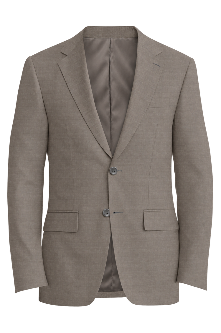 Piacenza 1733 Taupe Solid Jacket in taupe solid fabric