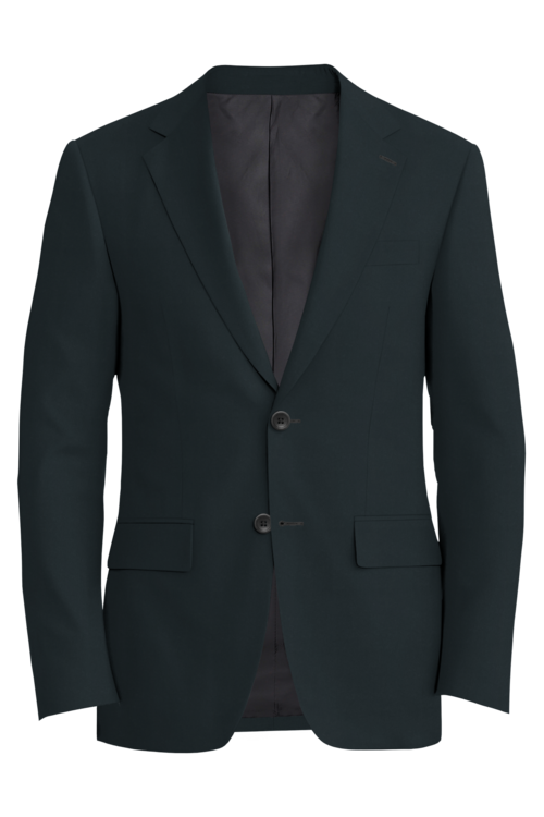Kensington Black Solid Jacket in black solid fabric
