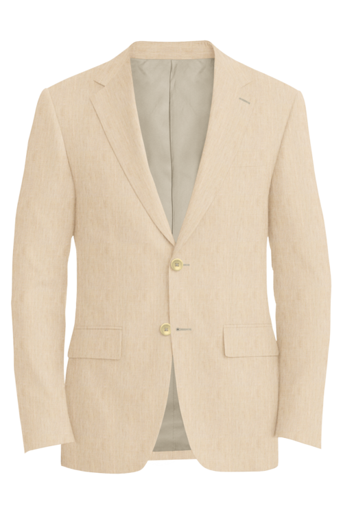 Guabello Light Beige Mouline Twist Jacket in light beige mouline twist fabric