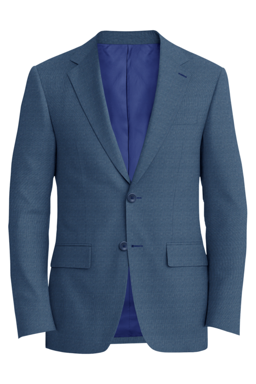 Guabello Blue Melange Jacket in blue melange fabric