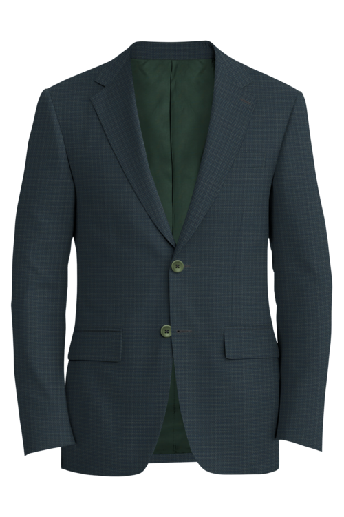 Lanificio di Lusso Green Basket Check Jacket in green basket check fabric