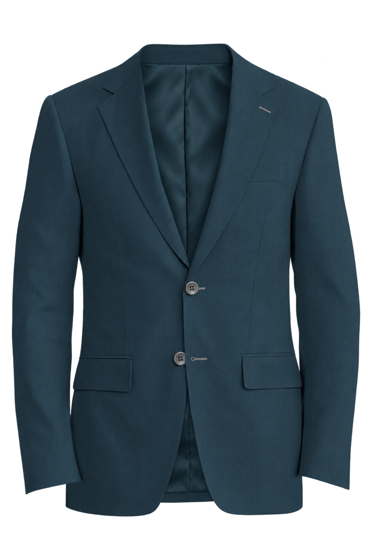 Piacenza 1733 Teal Herringbone Jacket in teal herringbone fabric