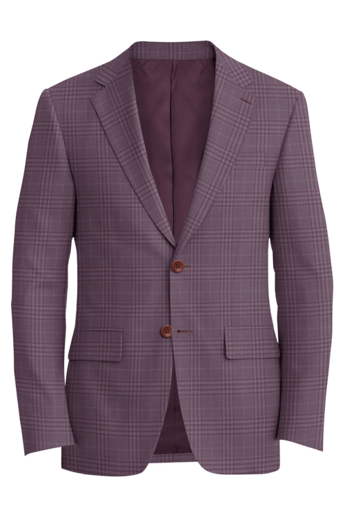 Lanificio di Lusso Berry Plaid Jacket in berry plaid fabric