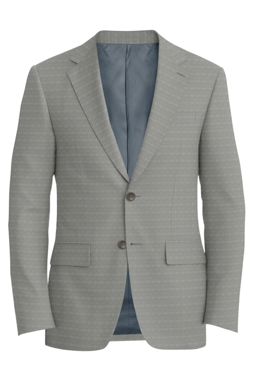 Lanificio di Lusso Light Grey Mesh Jacket in light grey mesh fabric