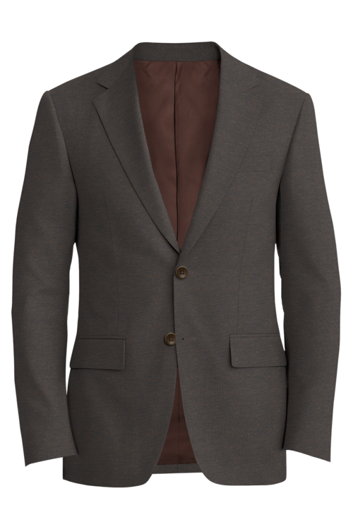 Guabello Mocha Basketweave Jacket in mocha basketweave fabric