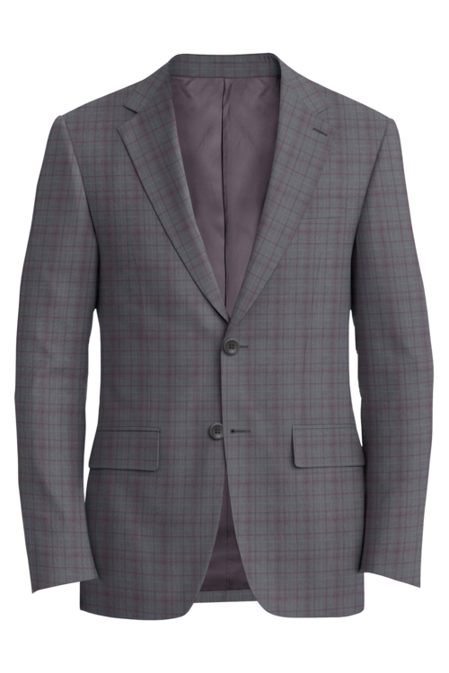 Reda Grey Berry Plaid Jacket