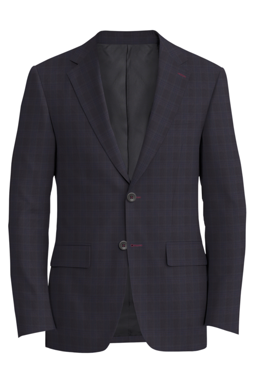 Reda Burgundy Royal Track Check Jacket