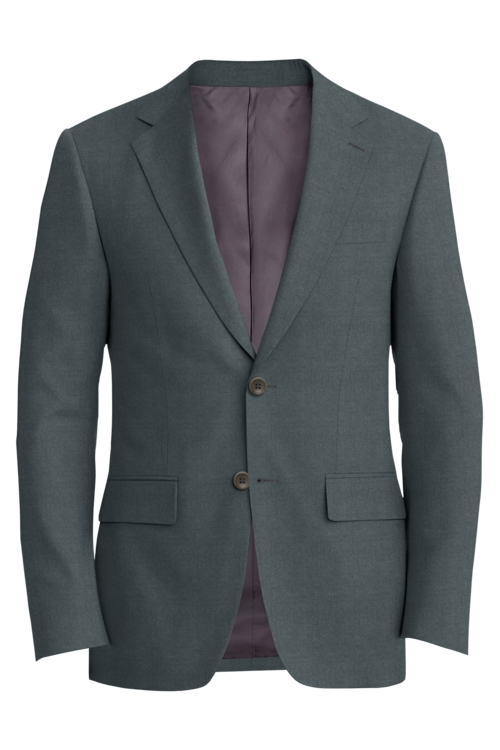 Kensington Grey Solid Jacket in grey solid fabric