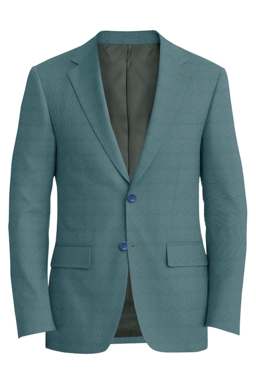 Guabello Teal Melange Jacket in teal melange fabric