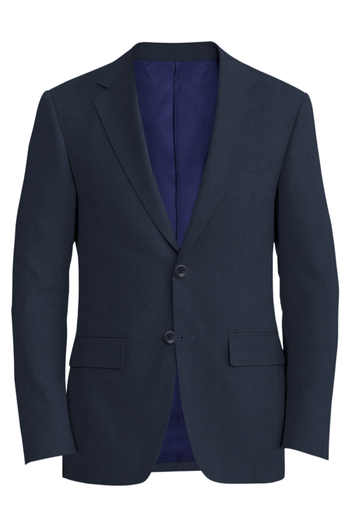 Kensington Charcoal Blue Solid Jacket in charcoal blue solid fabric