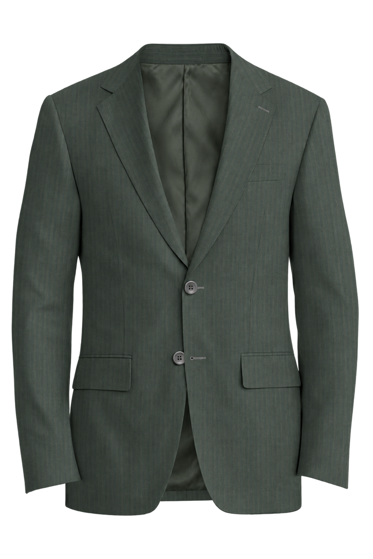 Piacenza 1733 Olive Herringbone Jacket in olive herringbone fabric