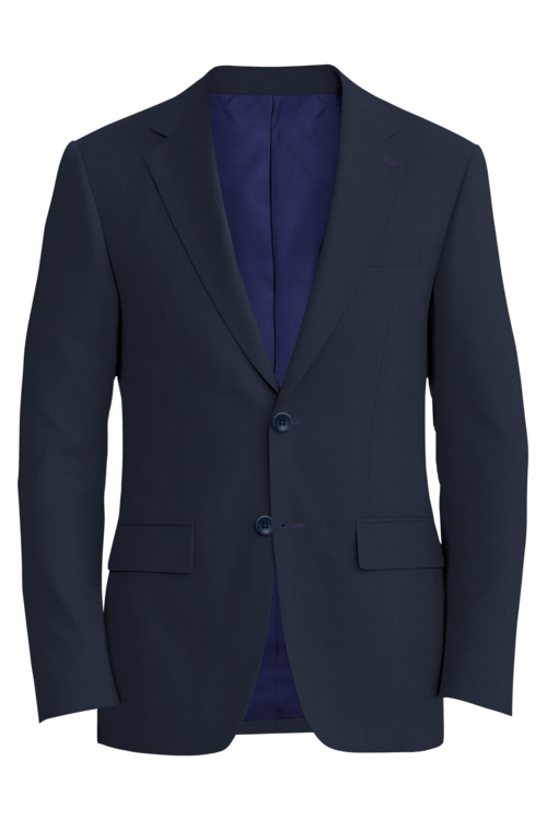 Kensington Deep Navy Solid Jacket in deep navy solid fabric