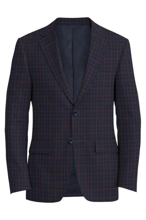 Kensington Berry Navy Check Jacket in berry navy check fabric