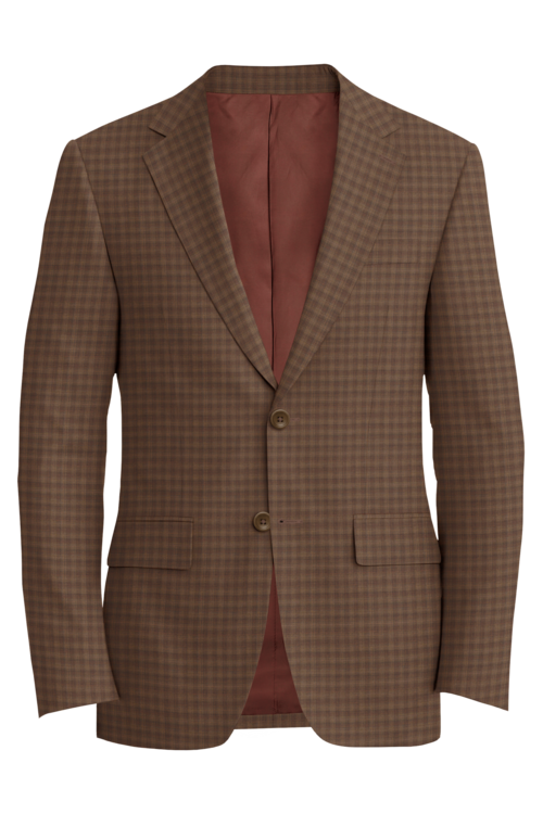 Lanificio di Lusso Tobacco Check Jacket in tobacco check fabric