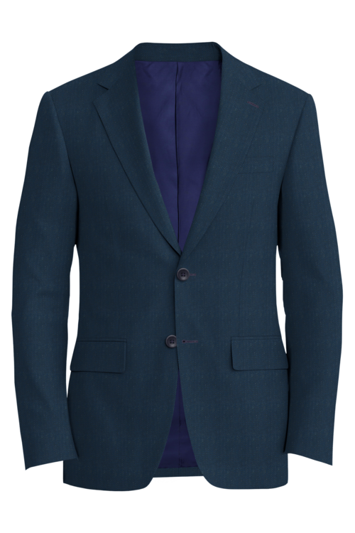 Kensington Navy Wide Herringbone Jacket in navy wide herringbone fabric