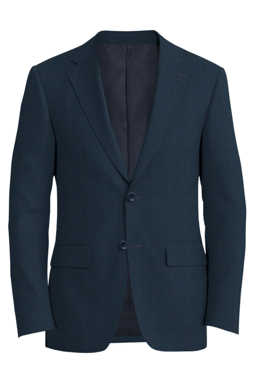 Kensington Navy Donegal Windowpane Jacket in navy donegal windowpane fabric