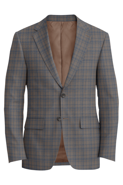 Reda Taupe Royal Plaid Jacket