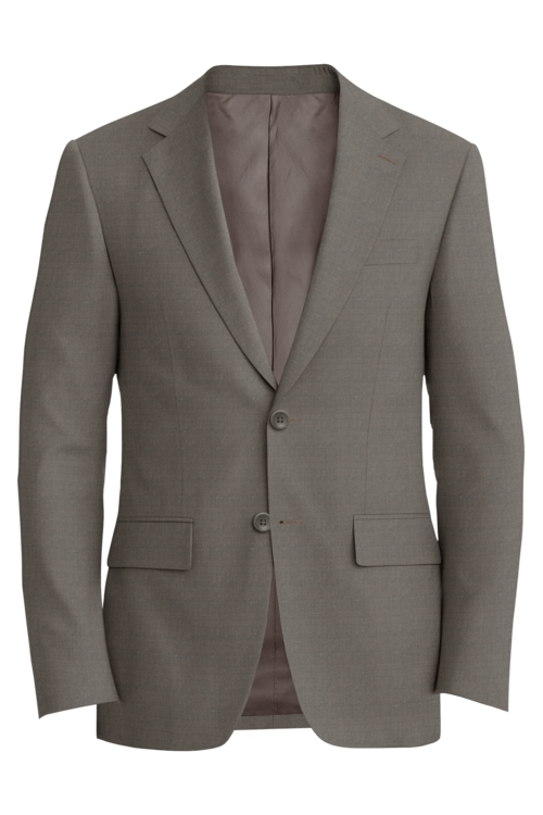 Kensington Taupe Solid Jacket in taupe solid fabric