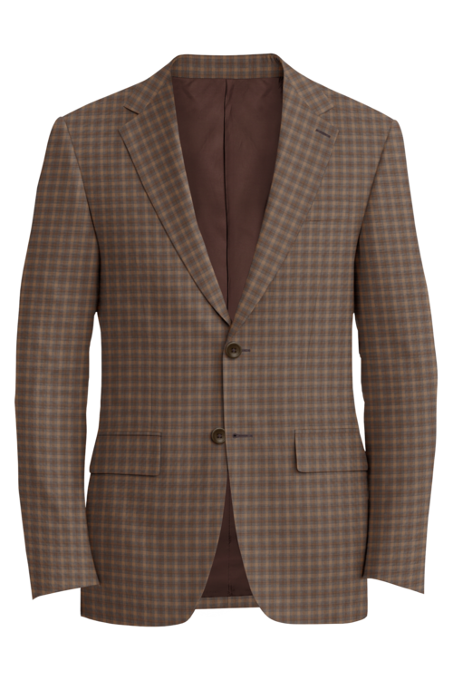 Reda Tan Taupe Check Jacket