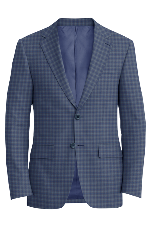 Reda Teal Blue Check Jacket