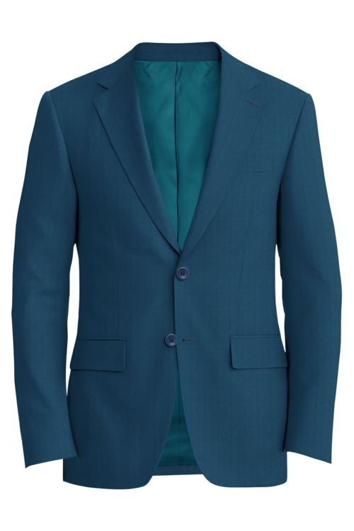 Lanificio di Lusso Teal Mesh Jacket in teal mesh fabric