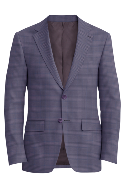 Lanificio di Lusso Lavender Royal Track Plaid Jacket in lavender royal track plaid fabric