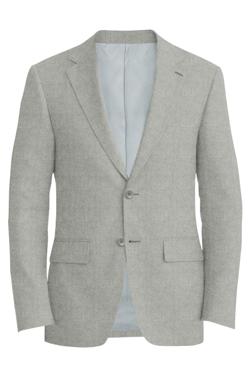 Guabello Silver Mouline Twist Jacket in silver mouline twist fabric