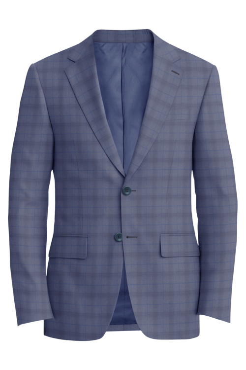 Reda Periwinkle Blue Shadow Plaid Jacket