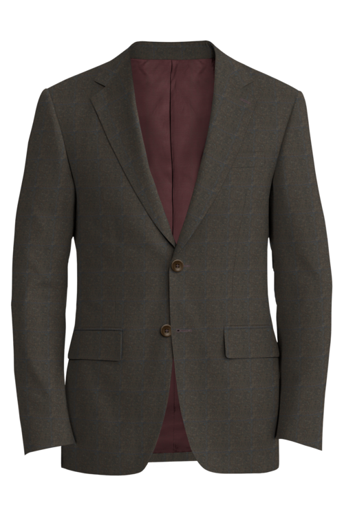 Kensington Brown Donegal Windowpane Jacket in brown donegal windowpane fabric