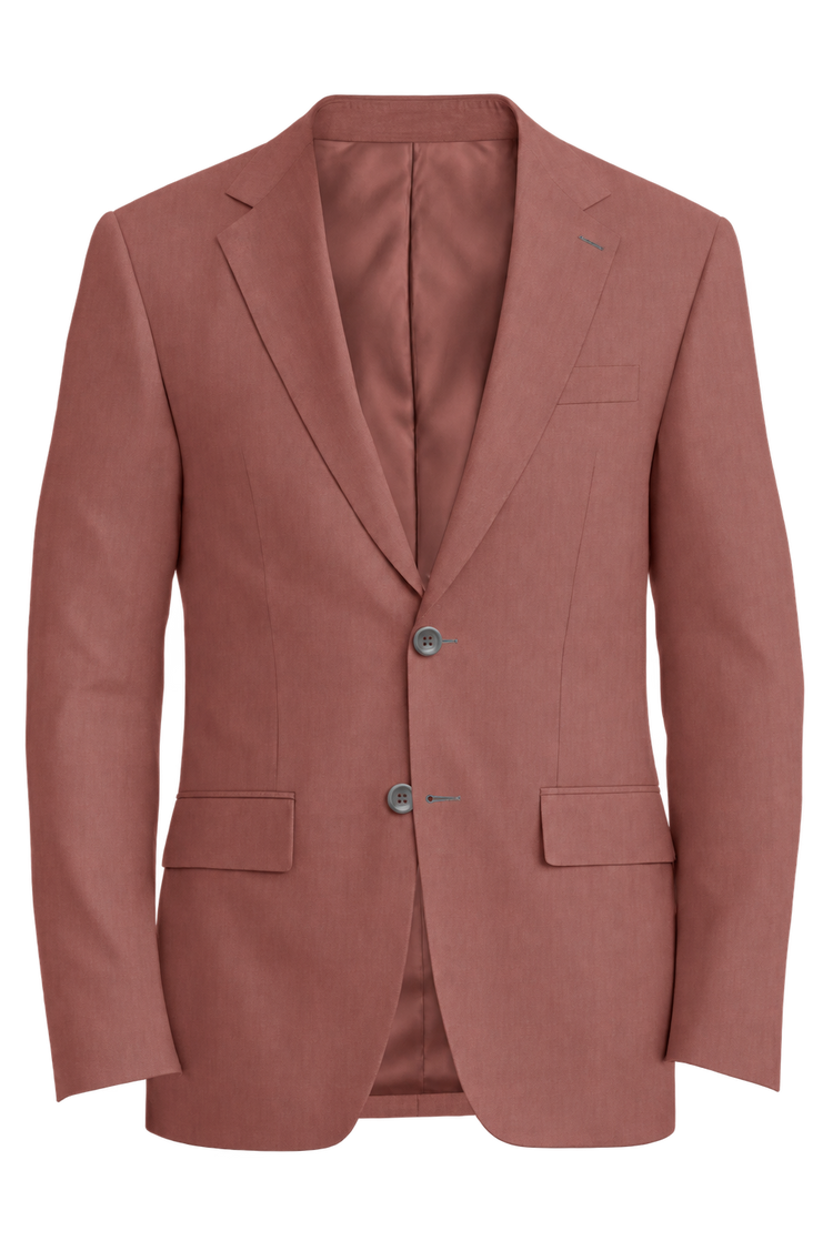Piacenza 1733 Salmon Herringbone Jacket in salmon herringbone fabric