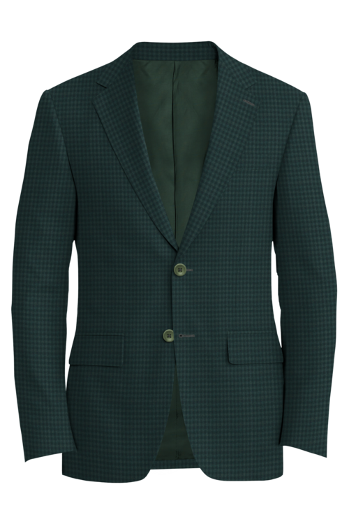 Kensington Green Check Jacket in green check fabric
