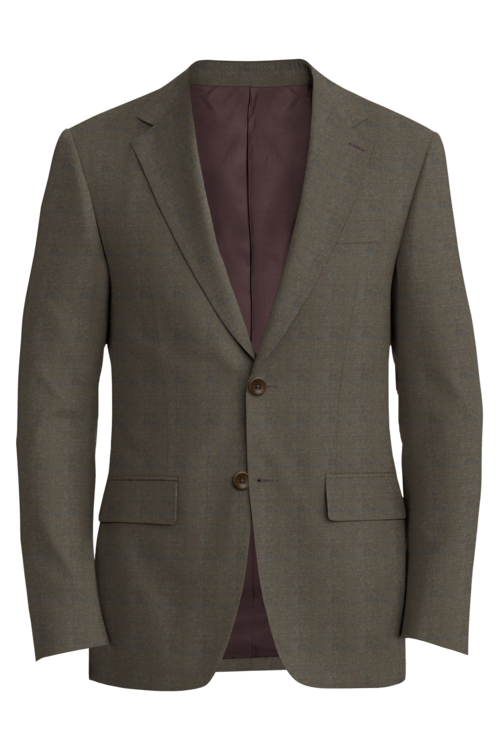 Kensington Tan Donegal Windowpane Jacket in tan donegal windowpane fabric