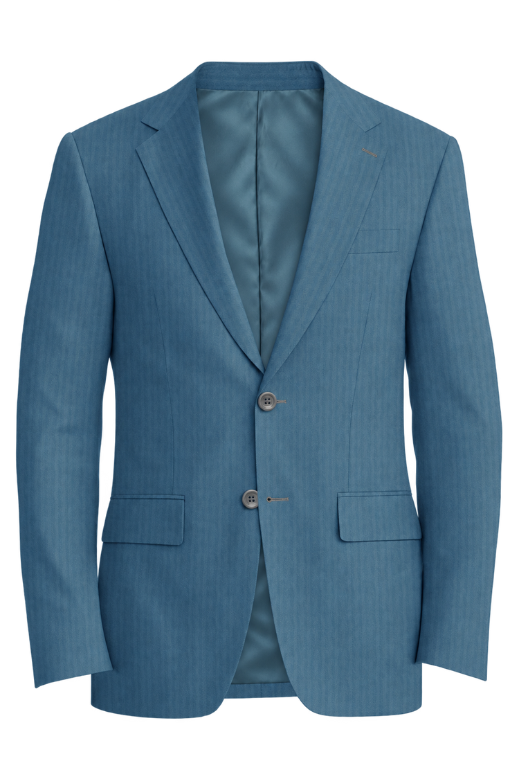 Piacenza 1733 Seafoam Herringbone Jacket in seafoam herringbone fabric
