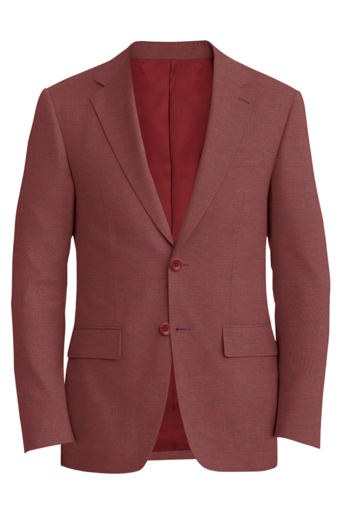 Guabello Berry Basketweave Jacket in berry basketweave fabric