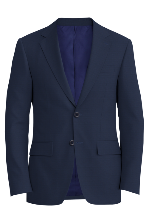 Lanificio di Lusso Navy Mesh Jacket in navy mesh fabric