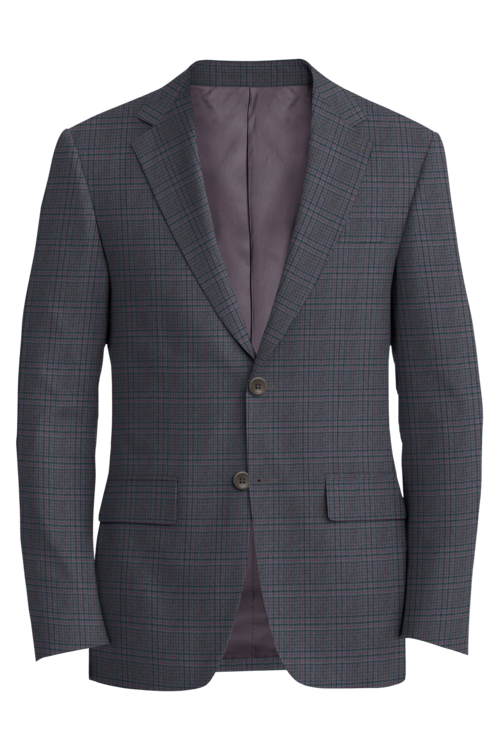 Kensington Purple Glen Plaid Jacket in purple glen plaid fabric