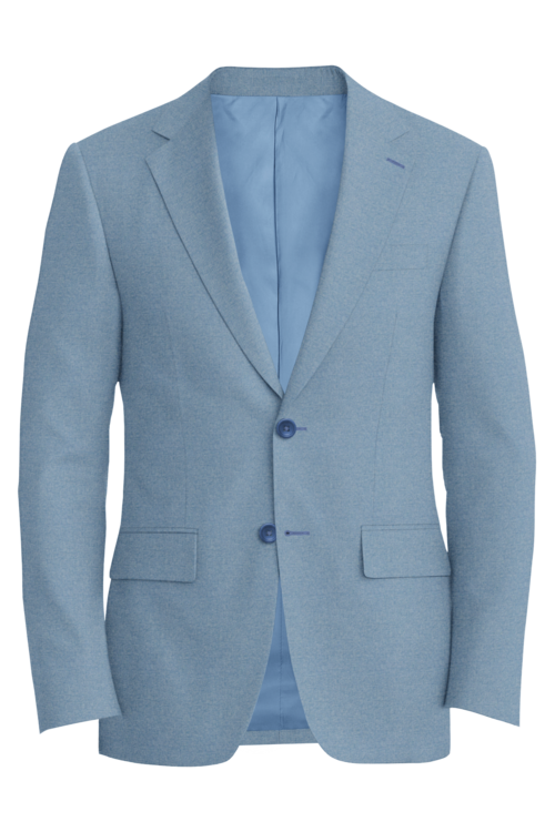 Guabello Light Blue Mouline Twist Jacket in light blue mouline twist fabric