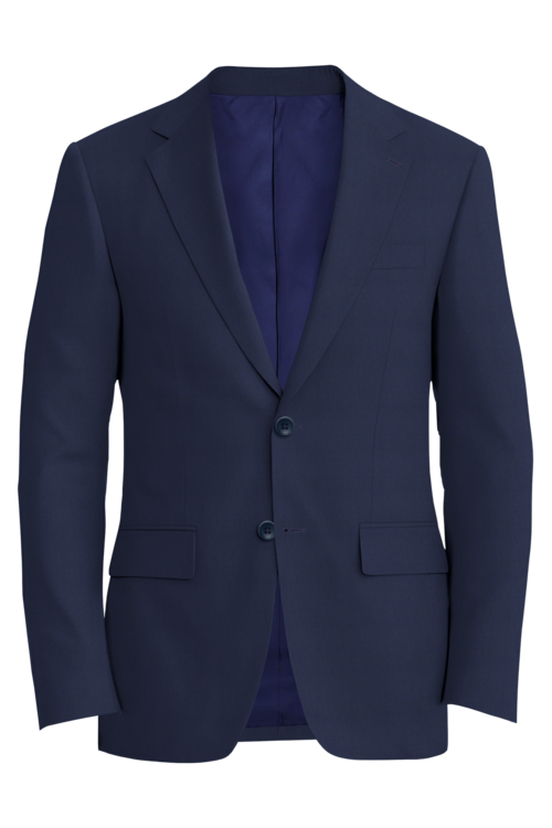 Kensington Navy Solid Jacket in navy solid fabric