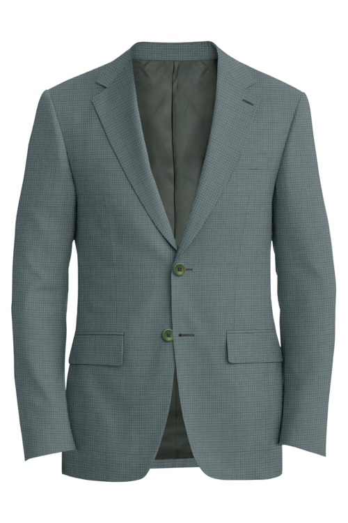 Lanificio di Lusso Sage Hunter Mini Check Jacket in sage hunter mini check fabric