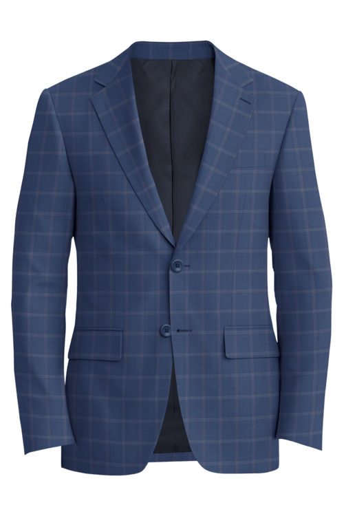 Reda Blue Ivory Windowpane Jacket