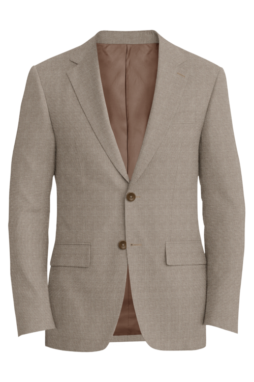 Guabello Tan Birdseye Jacket in tan birdseye fabric
