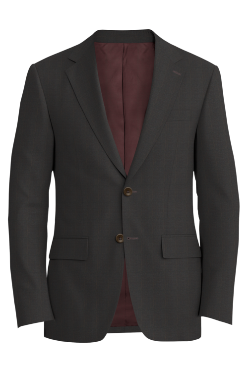 Lanificio di Lusso Charcoal Brown Mesh Jacket in charcoal brown mesh fabric