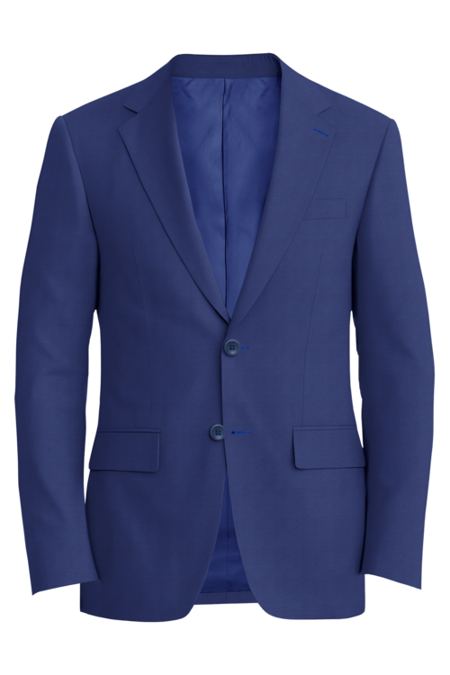 Lanificio di Lusso Royal Blue Mesh Jacket in royal blue mesh fabric
