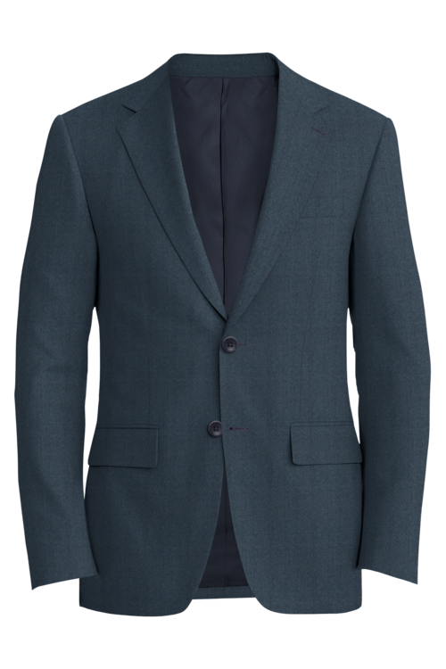 Kensington Charcoal Blue Melange Jacket in charcoal blue melange fabric