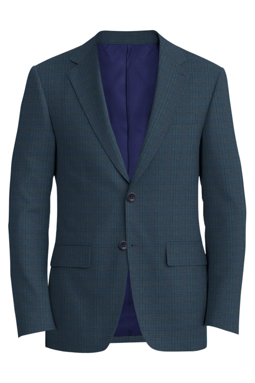 Kensington Blue Glen Plaid Jacket in blue glen plaid fabric