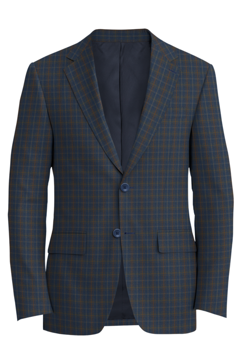 Kensington Blue Chestnut Check Jacket in blue chestnut check fabric