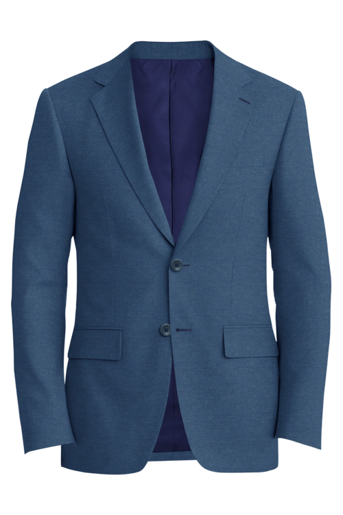 Guabello Blue Basketweave Jacket in blue basketweave fabric