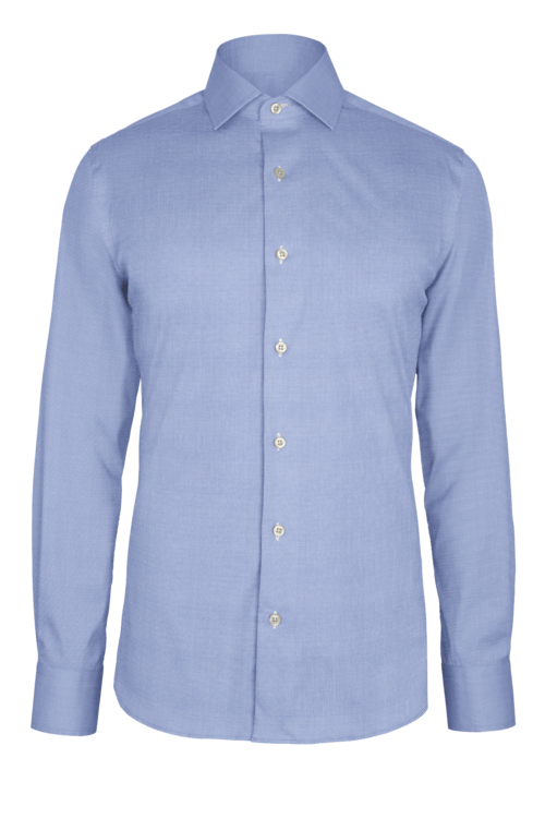 Blue Zig Zag Dobby custom shirt — official long-sleeve visualization