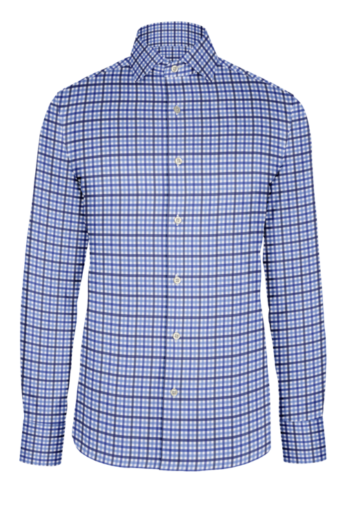 Sky Navy Sport Tattersall custom shirt