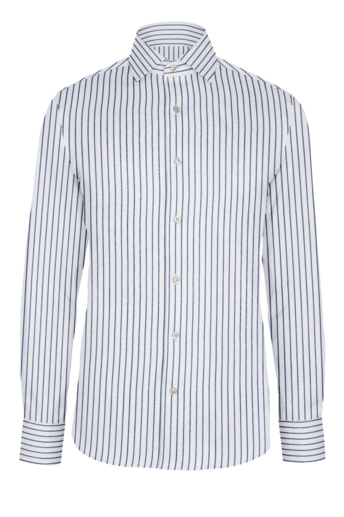 Navy Stripe custom shirt — official long-sleeve visualization